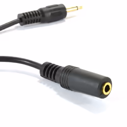 kenable 3.5mm Mono Jack Plug to 3.5mm Socket Extension Cable GOLD 2m