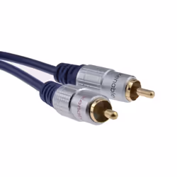 kenable 007992 audio cable 0.19 m 3.5mm 2 x RCA Blue, Silver
