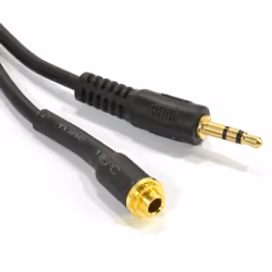 kenable 007999, 3.5mm, Male, 3.5mm, Female, 0.5 m, Black