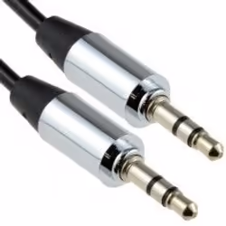 kenable 008045, 3.5mm, Male, 3.5mm, Male, 1 m, Black, Silver