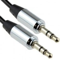 kenable 008045 audio cable 1 m 3.5mm Black, Silver