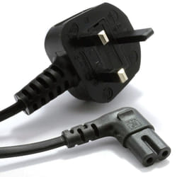 kenable 008091 power cable Black 0.5 m Power plug type G C7 coupler