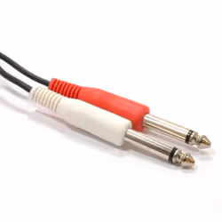 kenable 008110 audio cable 0.5 m 2 x 6.35mm 6.35mm Black