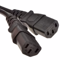 kenable 008114 power cable Black 1.8 m C14 coupler 2 x C13 coupler