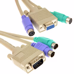 kenable KVM Extension Cable Male To Female SVGA And PS 2 Cable Lead 3m