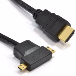 kenable 008220, 2 m, HDMI Type A (Standard), Black