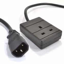 kenable 008298, 3 m, Indoor, Type G (BS 1363), Black, 1 AC outlet(s), 250 V