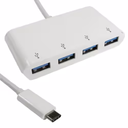 kenable 008305, USB 3.2 Gen 2 (3.1 Gen 2) Type-C, USB 3.2 Gen 1 (3.1 Gen 1) Type-A, 5000 Mbit/s, White, 0.15 m, USB