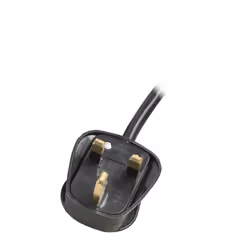kenable 1 Gang Single Way UK 13A Mains Power Socket Extension Lead Black  0.5m