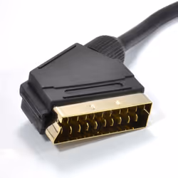 kenable Scart Cable 21 pins connected Black Lead Gold Connectors 3m