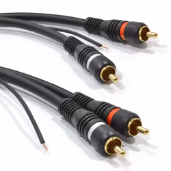 kenable 008332, 2 x RCA, Male, 2 x RCA, Male, 2 m, Black