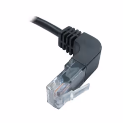 kenable Cat5e Copper RJ45 Straight to Right Angle Plug UP Network Cable 2m