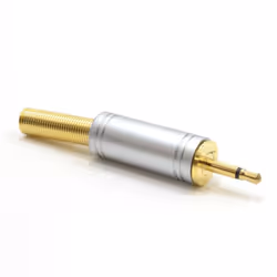 kenable 008452, 2.5mm, Gold, Metallic, Male, Straight, Gold, RoHS