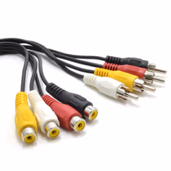 kenable Phono RCA Extension Lead for Audio and Video 4 Plugs to Sockets 1.5m