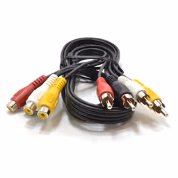 kenable Phono RCA Extension Lead for Audio and Video 4 Plugs to Sockets 1.5m
