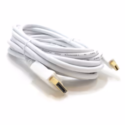 kenable Mini DisplayPort Male Plug to Display Port Plug Monitor Cable White 5m