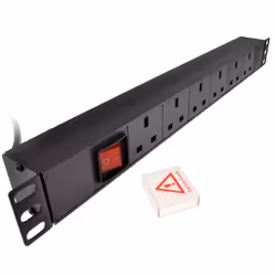 kenable 008539, 1U, Horizontal, Black, 6 AC outlet(s), Type G, Type G