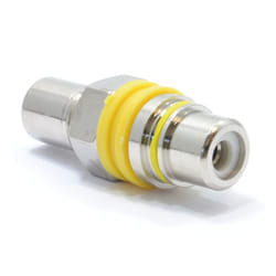 kenable RCA Phono SPDIF Audio or Composite Video Panel Mount Adapter Yellow
