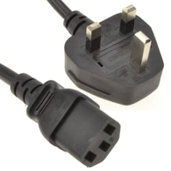 kenable 008556 power cable Black 2 m Power plug type G C13 coupler