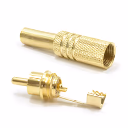 kenable HQ RCA Phono Plug All Metal Gold Plated Solder Terminal Adapter