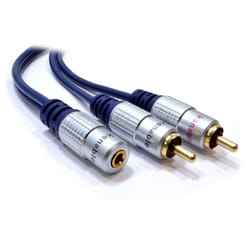 kenable 008585 audio cable 0.5 m 3.5mm 2 x RCA Blue