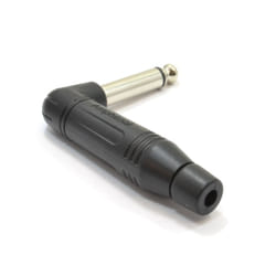 Amphenol Right Angle 6.35mm Mono Solder Terminal for 5mm Cables BLACK