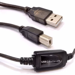 kenable 008676, 10 m, USB A, USB B, USB 2.0, Black