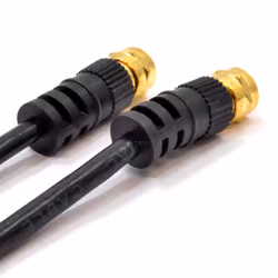 kenable Satellite F Connector Plug to Plug Coax Cable Black Lead GOLD  20m