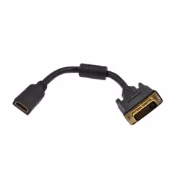 kenable DVI D 24+1 Plug to HDMI Socket Digital Adapter Cable 15cm GOLD