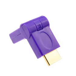 kenable HDMI 180 Degree Bend Multi Angle Socket to Plug Adapter Purple