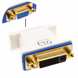 kenable PRO DVI 24+5 Socket to VGA Socket 15 pin Video Coupler Joiner White