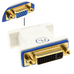 kenable PRO DVI 24+5 Socket to VGA Socket 15 pin Video Coupler Joiner White