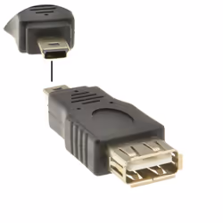 kenable USB 2.0 A Type Female Socket to USB MINI 5 Pin Plug Male Adaptor