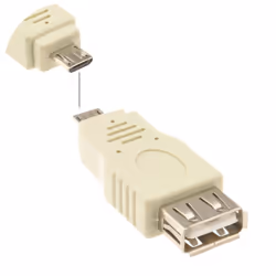 kenable 008733 cable gender changer Micro USB Type B USB Type A White