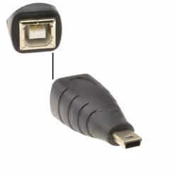kenable 008738 cable gender changer Mini USB Type B USB Type B Black