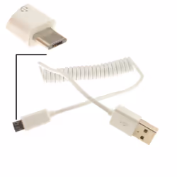 kenable 008775 USB cable USB 2.0 1 m USB A Micro-USB B White