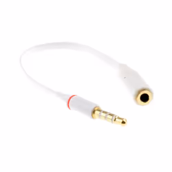 kenable 008781, 3.5mm, Male, 3.5mm, Female, 0.15 m, White