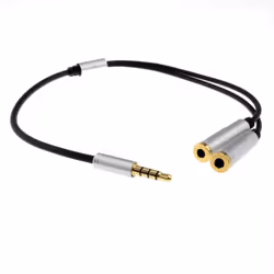 kenable 008784, 3.5mm, Male, 2 x 3.5mm, Female, 0.15 m, Black