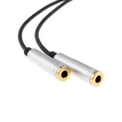 kenable 008784 audio cable 0.15 m 3.5mm 2 x 3.5mm Black