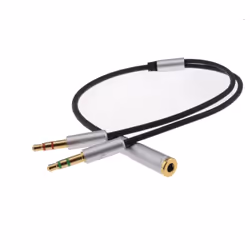 kenable 008785, 2 x 3.5mm, Male, 3.5mm, Female, 0.2 m, Black