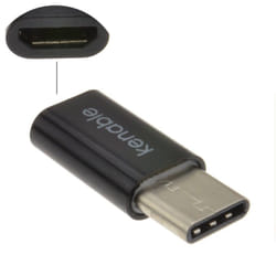 kenable 008830 cable gender changer USB 2.0 Micro B USB 3.1 Type C Black