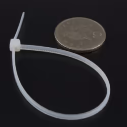 enTie Natural White Cable Ties 2.5mm x 160mm Nylon 66 UL Approved [100 Pack]