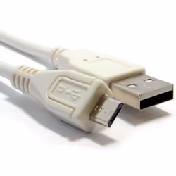kenable 008865, 5 m, USB A, Micro-USB B, USB 2.0, 0.48 Gbit/s, White