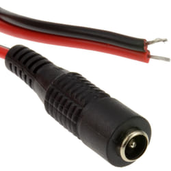 kenable DC PIGTAIL Power Socket 5.5 x 2.1mm To Bare Ends For CCTV Cable 0.3m