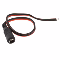 kenable DC PIGTAIL Power Socket 5.5 x 2.1mm To Bare Ends For CCTV Cable 0.3m