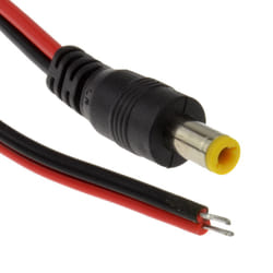 kenable DC PIGTAIL Power Plug 5.5 x 2.5mm To Bare Ends For CCTV Cable 0.3m