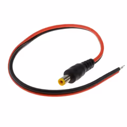 kenable DC PIGTAIL Power Plug 5.5 x 2.5mm To Bare Ends For CCTV Cable 0.3m