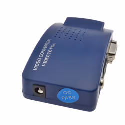 kenable EU Yellow Composite RCA SVHS to VGA Converter Adapter CCTV Analogue