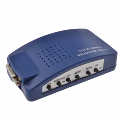 kenable EU Yellow Composite RCA SVHS to VGA Converter Adapter CCTV Analogue