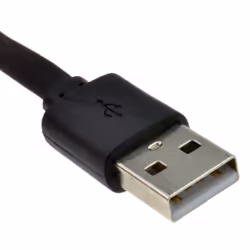 kenable FLAT USB A To MICRO B TYPE 24AWG FAST CHARGE Cable  1m Lead BLACK
